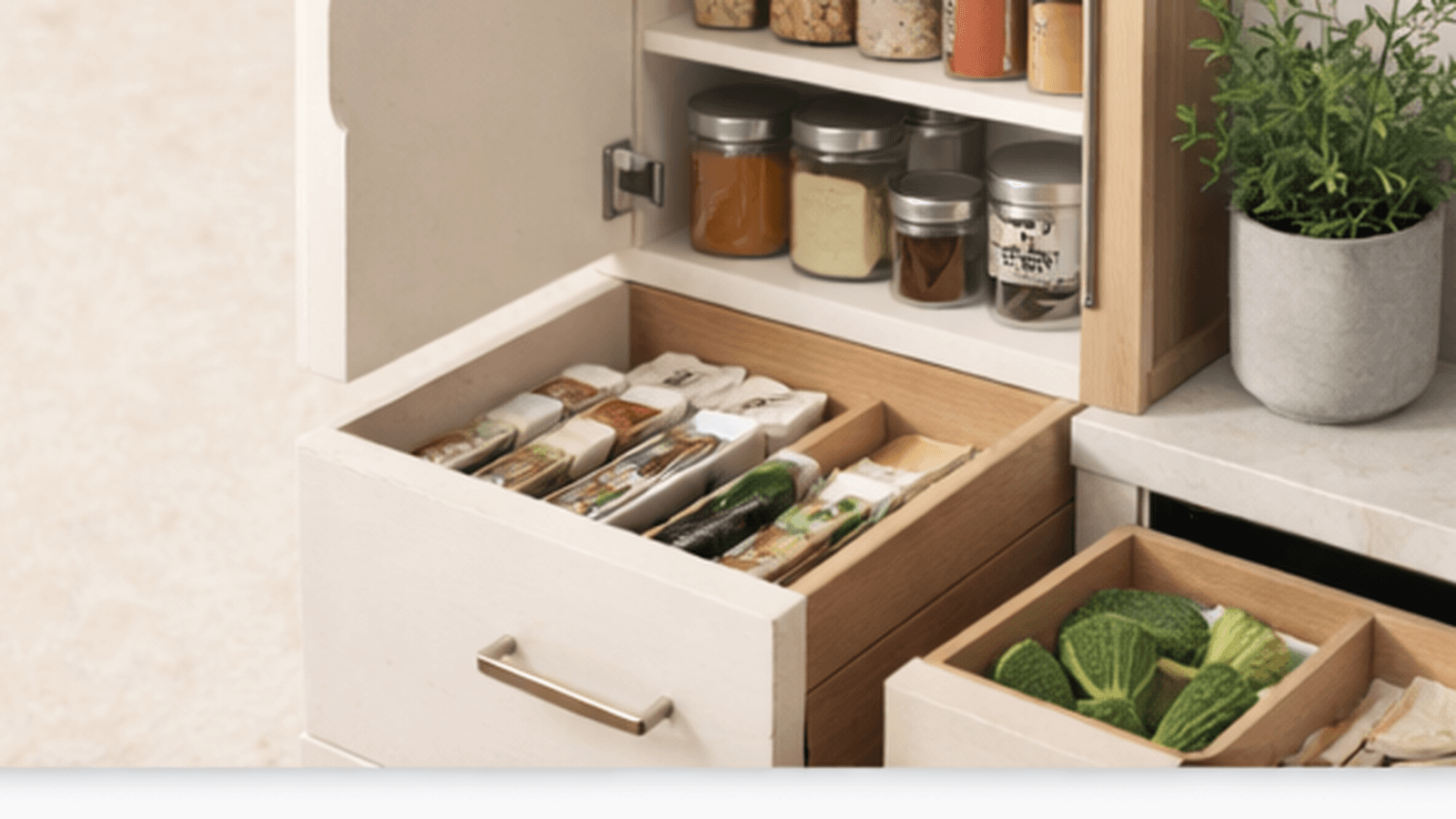 Kitchen organization that makes planning faster